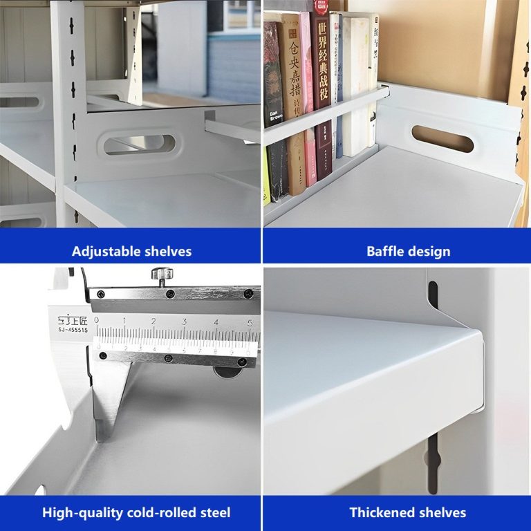 metal library empty bookshelf​