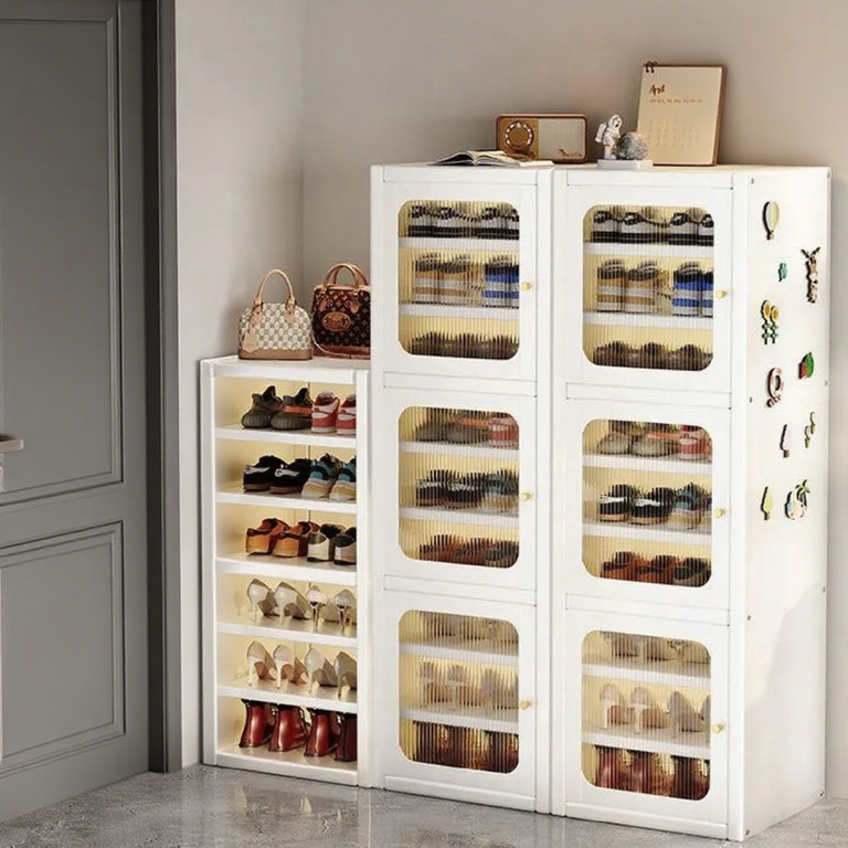 metal shoe cabinet small space