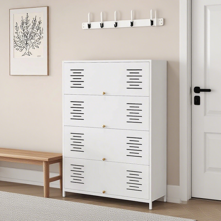 shoe rack cabinet with doors