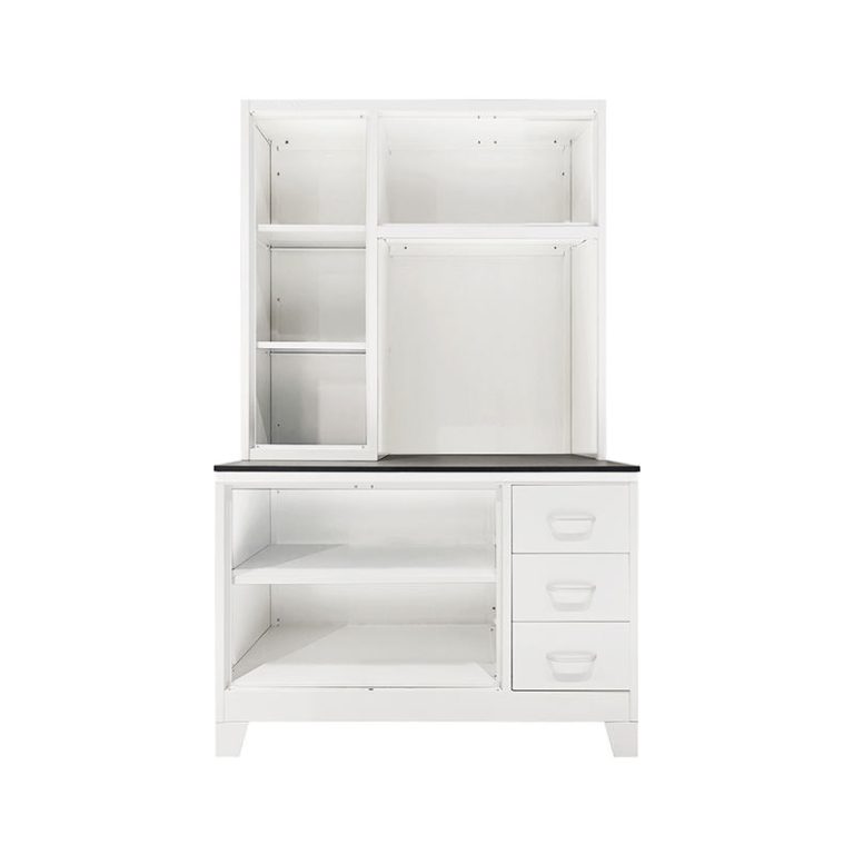 white kitchen appliance cabinets