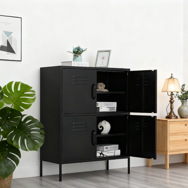 4-Drawer Low Storage Cabinet