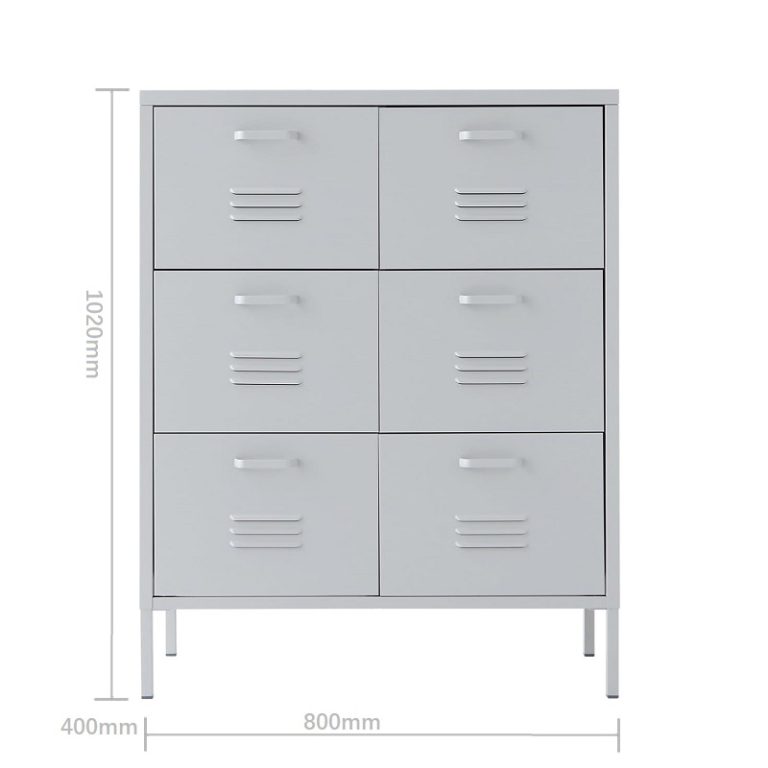 6 Drawers Metal Storage Cabinets