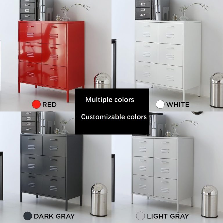 6 Drawers Storage Cabinets Metal