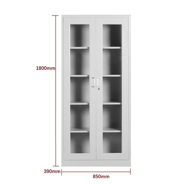 Glass Door Metal Storage Cabinet