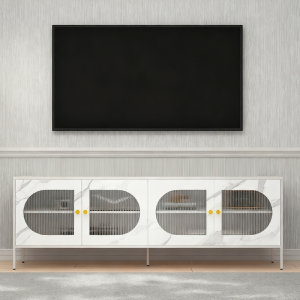 Steel TV Stand with Storage