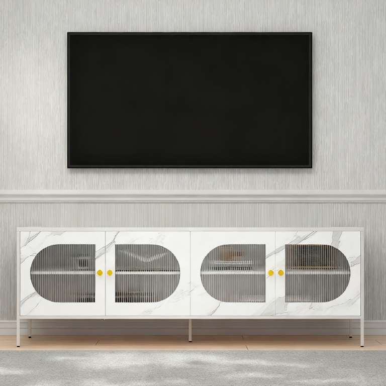 Steel TV Stand with Storage