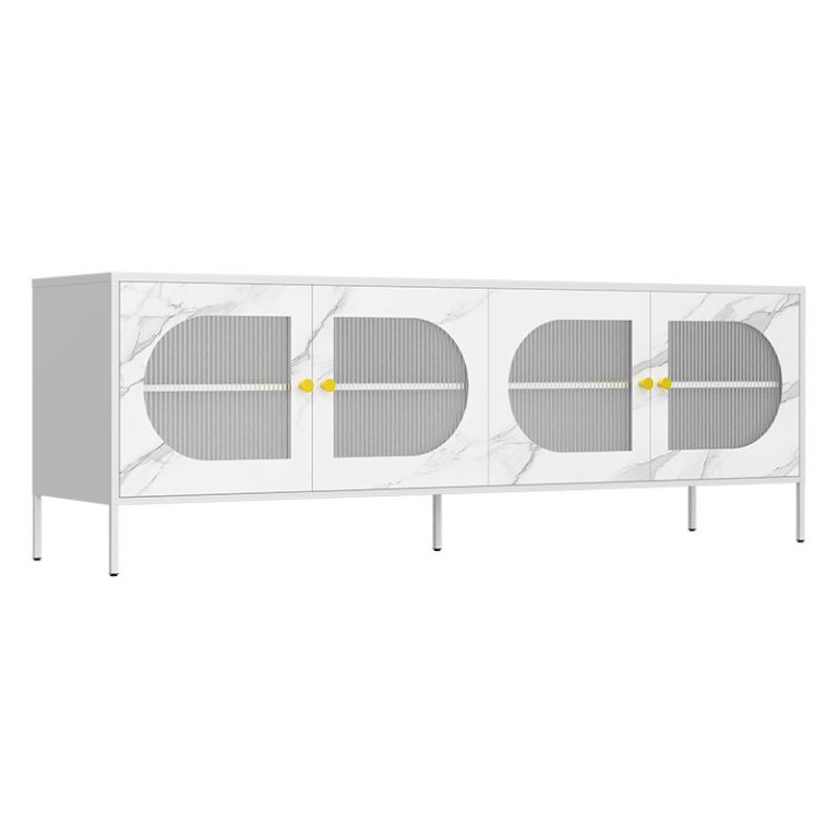 Steel TV Stand with Storage cabinet