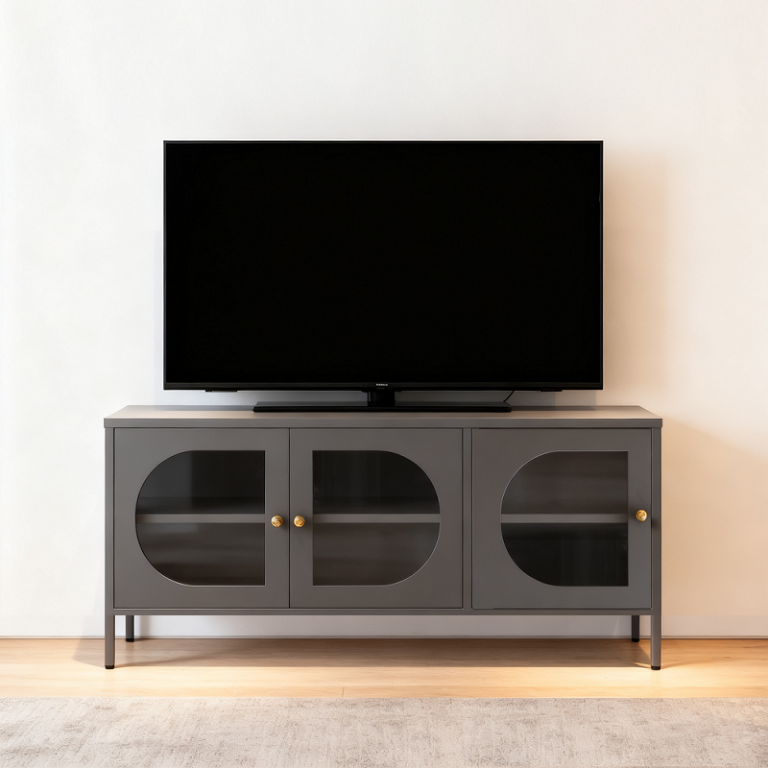 TV Cabinet with Glass Doors
