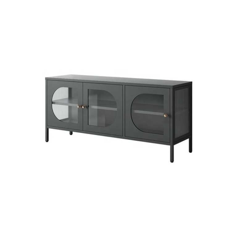 curved 3 glass door tv cabinet