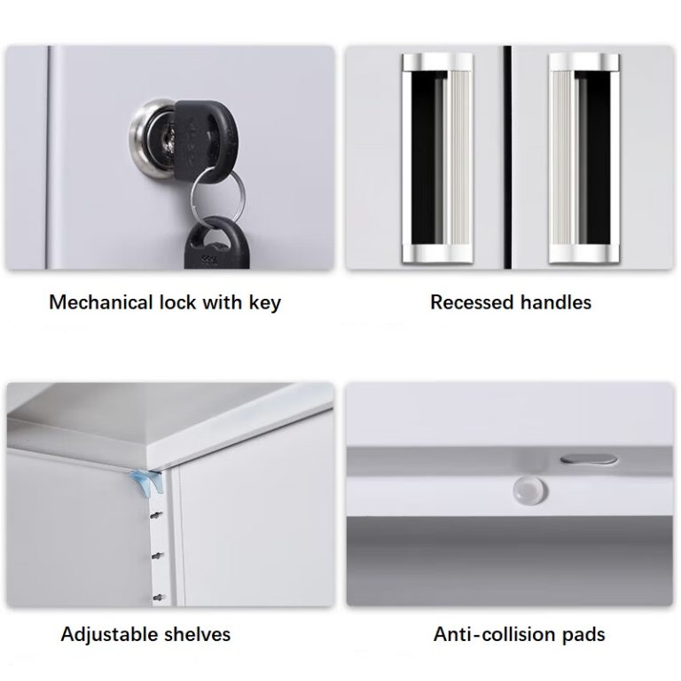 metal wardrobe cabinet details