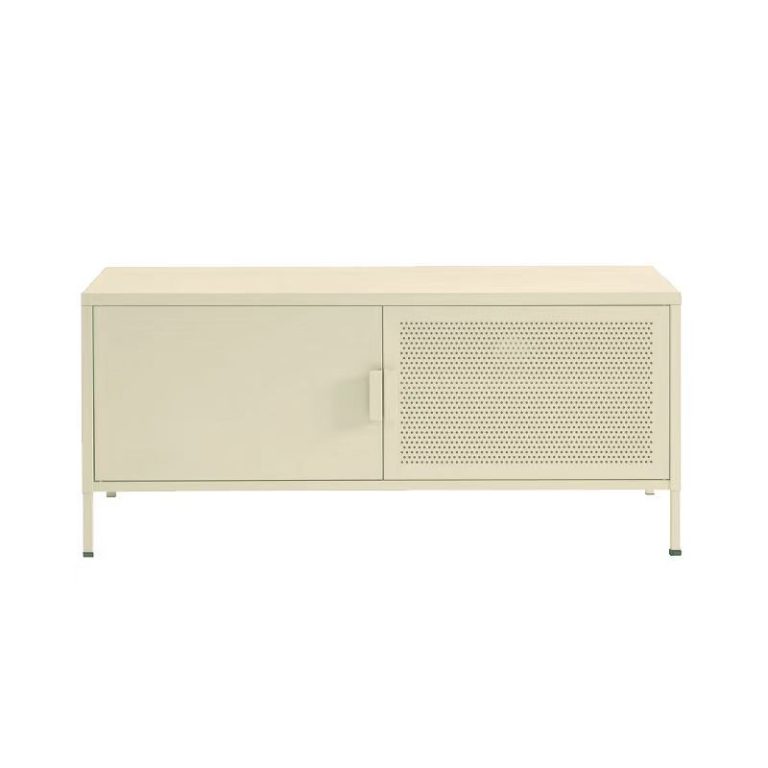yellow TV console cabinet