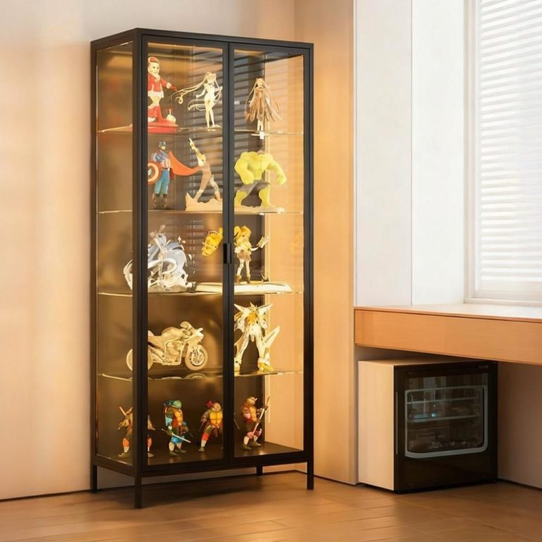 2 Door Glass Display Showcase Cabinet