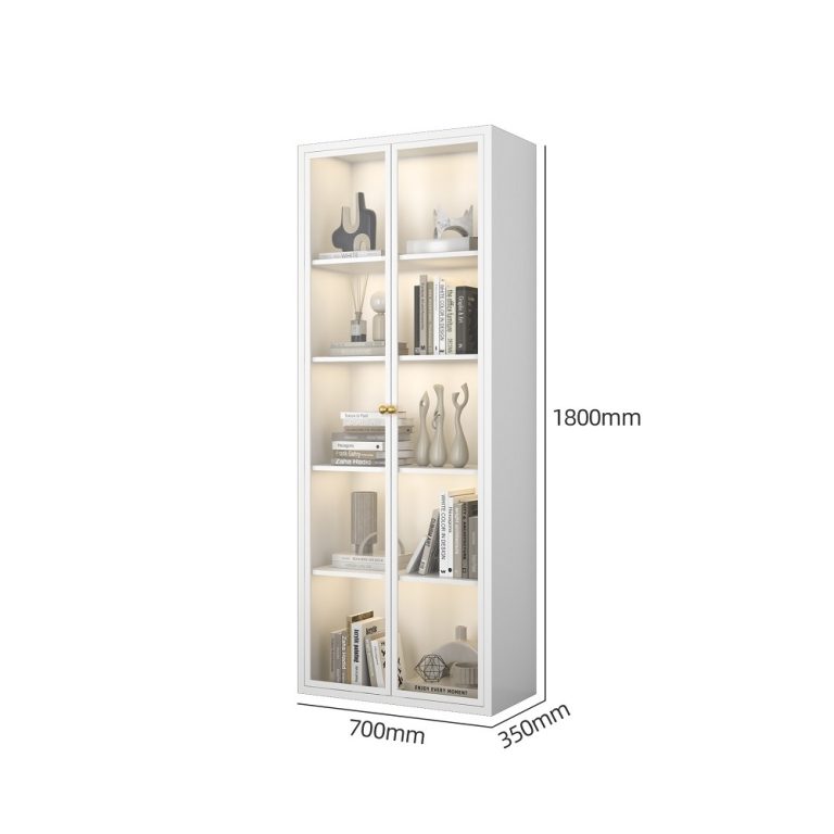 Glass Door Vertical & Tall Storage Cabinet