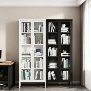 Glass Double Door Cabinets with Feet