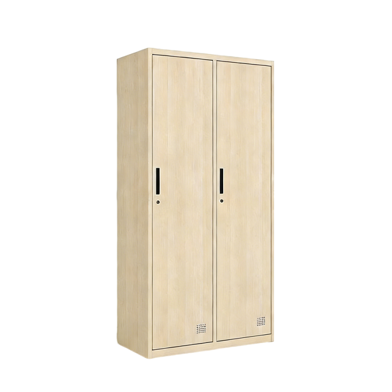 Wood Grain 2 Door Metal Lockers