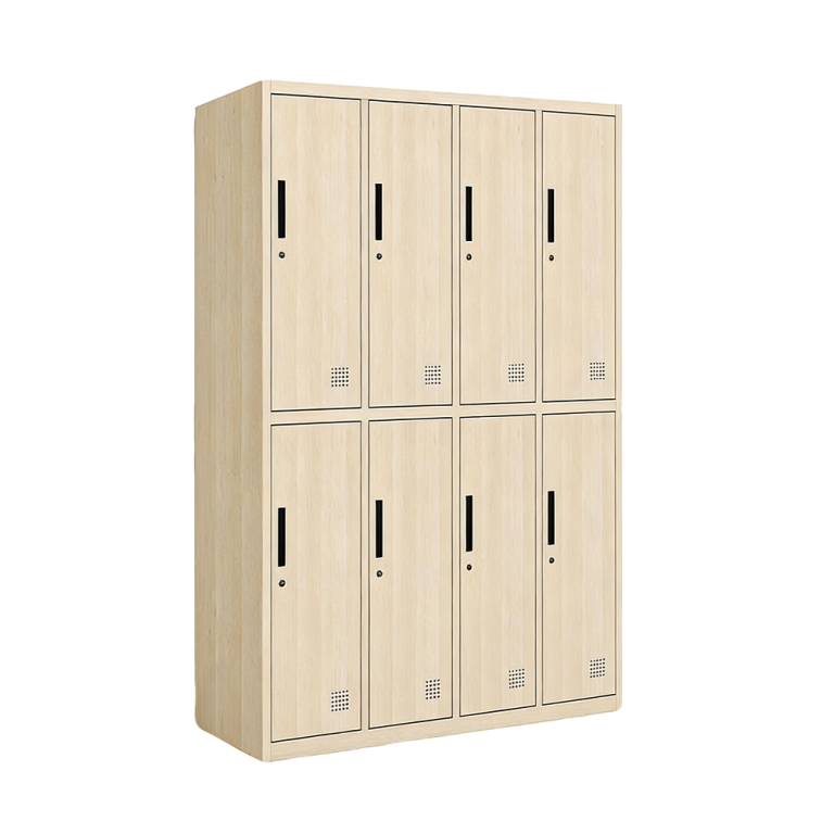 Wood Grain 8 Door Metal Lockers